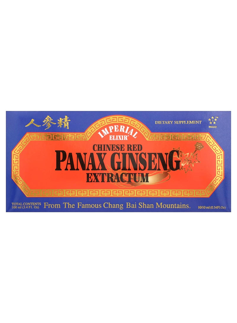 Chinese Red Panax Ginseng Extractum, 10 Bottles, 0.34 fl oz (10 ml) Each